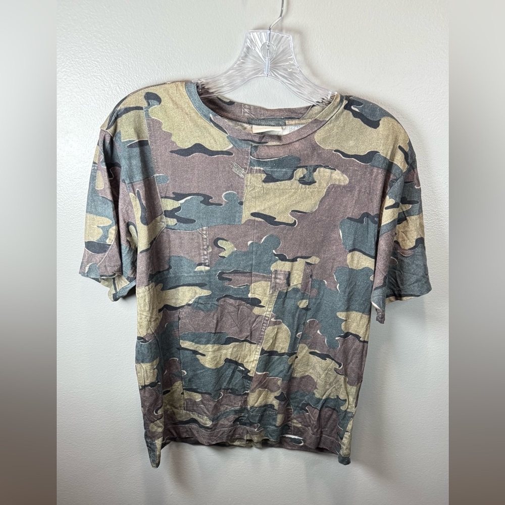 Dries Van Noten Men's Camouflage Short Sleeve T Shirt Size Small‎